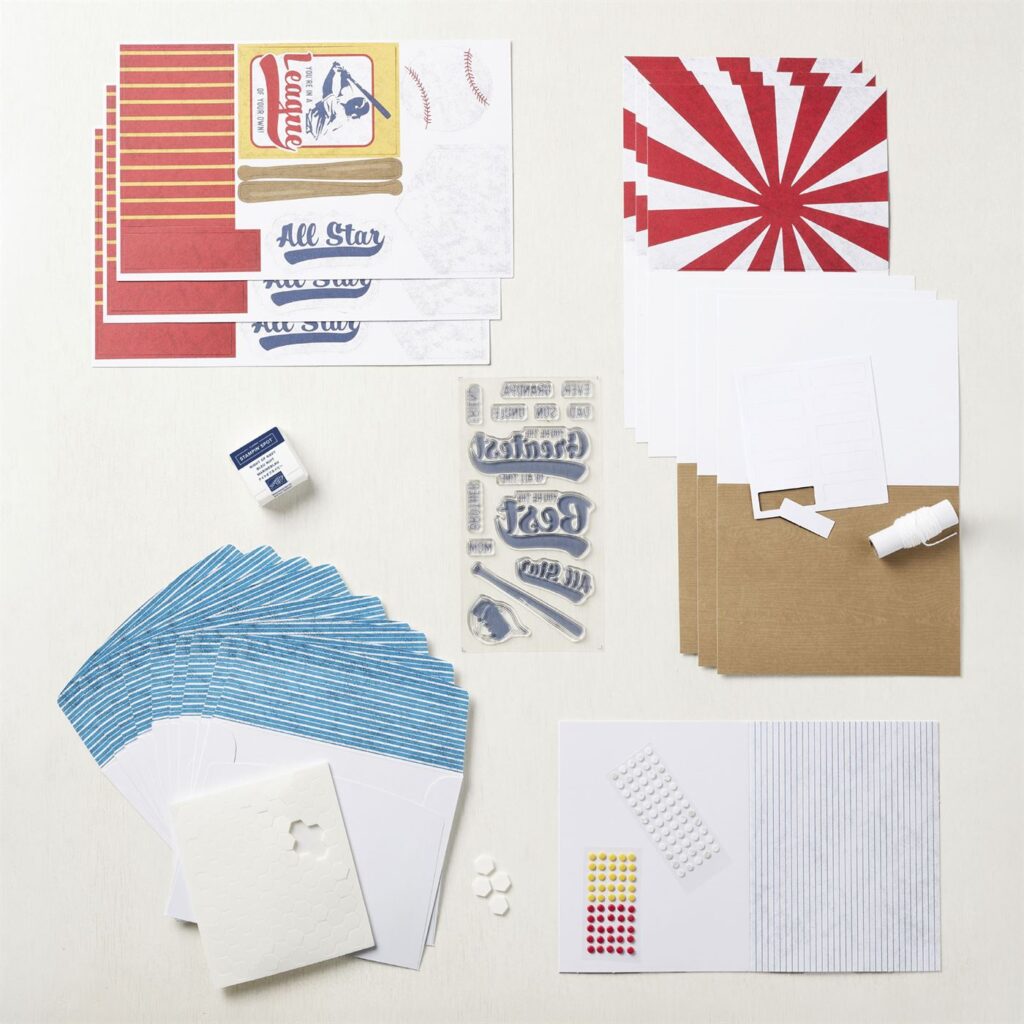 batter up baseball themed card kit