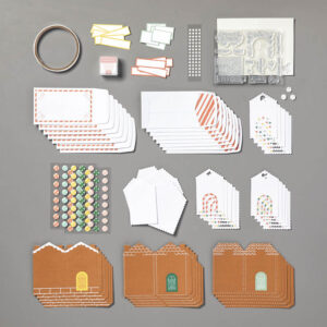 gingerbread house card crafting materials 