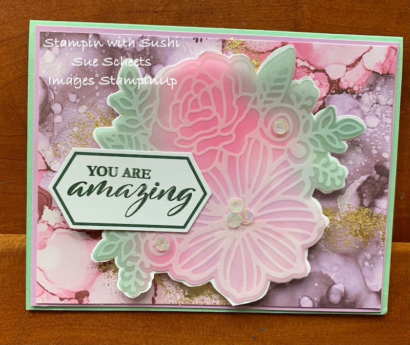your are amazing floral card 