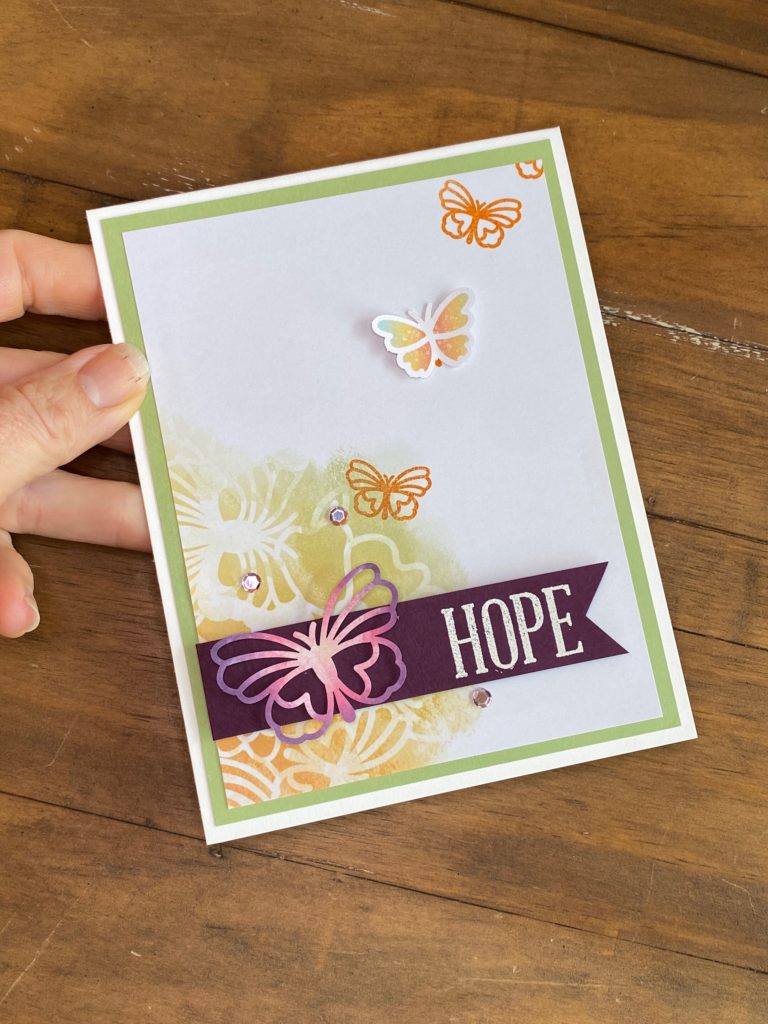 butterfly themed hope card